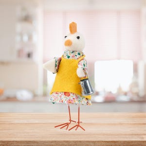 Chicken, Felt Chicken Ornament, Felt Animals, Felt Ornaments, Felt Animal Ornament, Chicken Ornament, Kitchen Decoration, Chicken Decoration