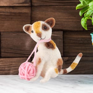 Katze, Filz Katze, Filz Ornamente, Filz Tiere, Katzenornament