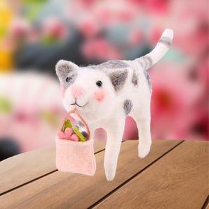 Katze, Filz Katze, Filz Ornamente, Filz Tiere, Katzenornament
