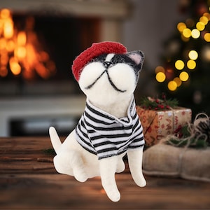 Felt, Felt Animals, Wool Felt, Felt Ornaments, Felt Decor, Felt Dog Ornament, Felt Ornament, Felt Animal, Dog Figurine, Dogs
