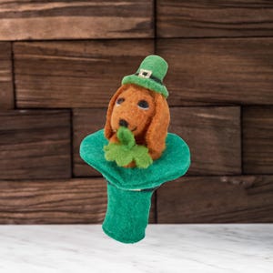 Felt, St. Paddy’s Pup, Felt Animals, Wool Felt, Felt Ornaments, Felt Dog Ornament, Ornaments, Dog Ornaments