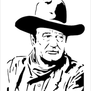 John Wayne – Vector graphics in DXF, SVG & PNG format – Digital download for creative projects