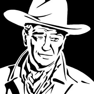 John Wayne – Images vectorielles aux formats DXF, SVG et PNG – Téléchargement numérique pour vos projets créatifs