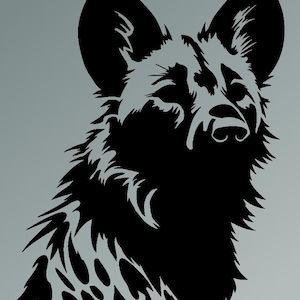 Hyena vector graphic – DXF, SVG & PNG – Digital download for your own projects and decoration