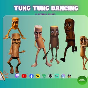 Tung Tung Sahur Stream Alert 12 Brain Rot Alerts | Italian Brainrot Twitch Alert | OBS Meme Overlay Funny Stream | Kick YouTube Gaming
