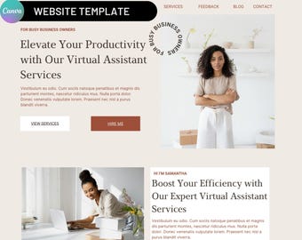 Virtueller Assistent Canva Website Template - Done-for-You Social Media & Business Design