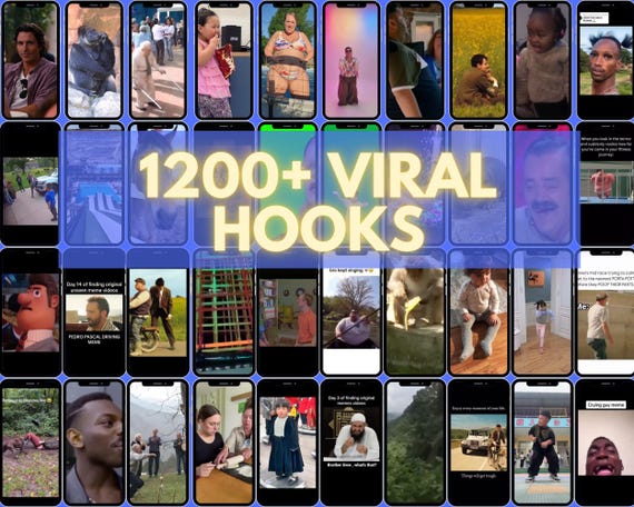 MemeVideos Viral Video Hooks Bundle, Funny Fails, Reels, TikTok, Shorts Content (Digital Download)