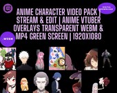 Anime Streaming Alerts Transparent Anime overlay and Green Screen Emotes & Effects | WEBM for Twitch | YouTube