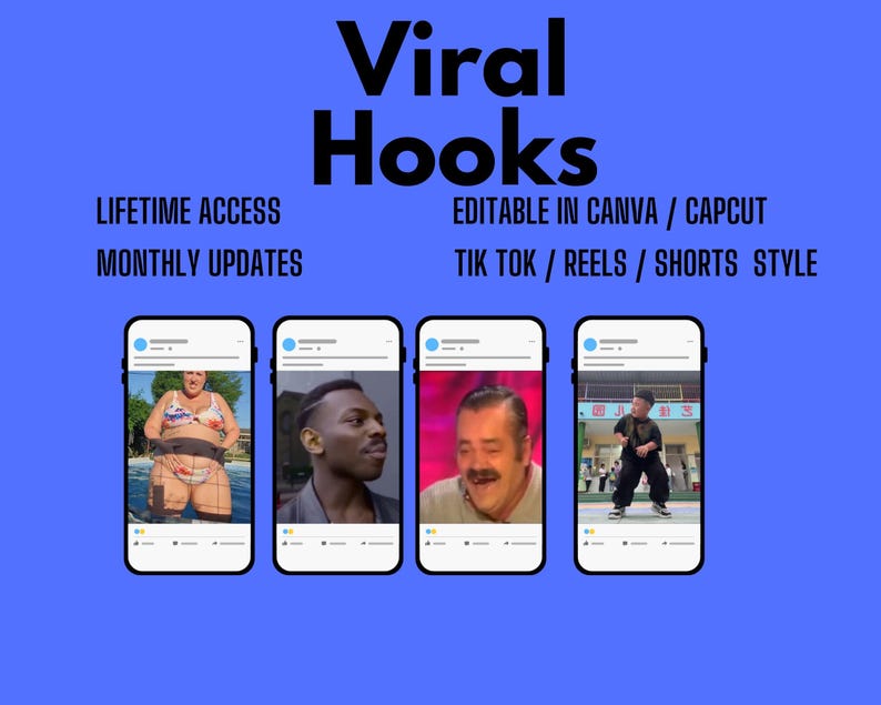 MemeVideos Viral Video Hooks Bundle, Funny Fails, Reels, TikTok, Shorts Content (Digital Download) image 2