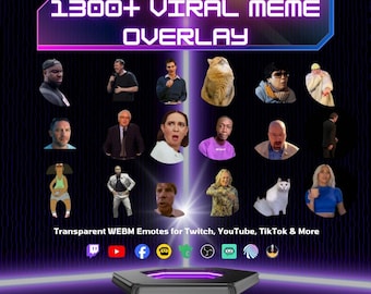 1300+ Viral Transparent MemesAnimated Meme Overlays |Stream Alerts – Viral WEBM Emotes for Streamers | Twitch & YouTube Assets