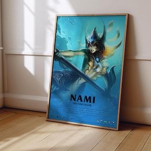 League of Legends Nami Poster | LoL Poster Print | Gaming Poster | Gaming Decor | Video Game Poster | Gaming Gift | Video Game Print