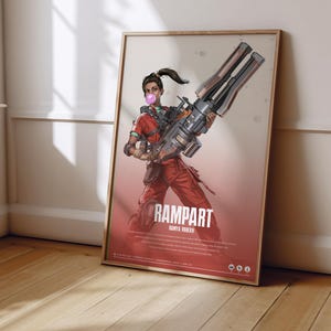 Apex Legends Rampart Poster | Apex Legends Print | Gaming Poster | Gaming Decor | Video Game Poster | Gaming Gift | Video Game Print
