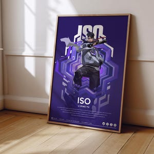 Valorant Iso Poster | Valorant Poster Print | Gaming Poster | Gaming Decor | Video Game Poster | Gaming Gift | Video Game Print