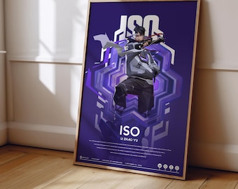 Valorant Iso Poster | Valorant Poster Print | Gaming Poster | Gaming Decor | Video Game Poster | Gaming Gift | Video Game Print