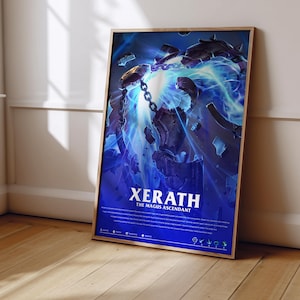 League of Legends Xerath Poster | LoL Poster Print | Gaming Poster | Gaming Decor | Video Game Poster | Gaming Gift | Video Game Print