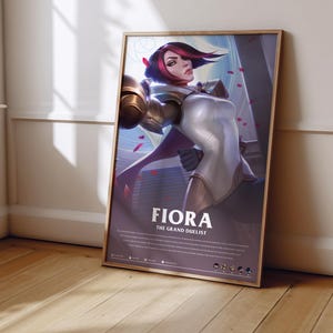 League of Legends Fiora Poster | LoL Poster Print | Gaming Poster | Gaming Decor | Video Game Poster | Gaming Gift | Video Game Print
