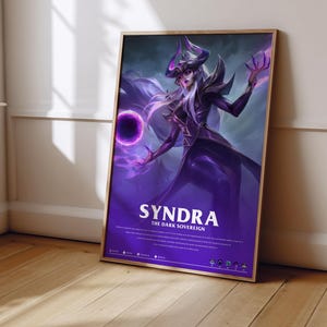 League of Legends Syndra Poster | LoL Poster Print | Gaming Poster | Gaming Decor | Video Game Poster | Gaming Gift | Video Game Print