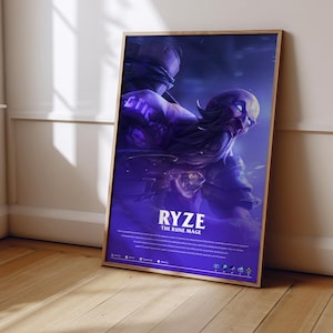League of Legends Ryze Poster | LoL Poster Print | Gaming Poster | Gaming Decor | Video Game Poster | Gaming Gift | Video Game Print