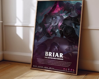 League of Legends Briar Poster | LoL Poster Print | Gaming Poster | Gaming Decor | Video Game Poster | Gaming Gift | Video Game Print