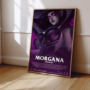 League of Legends Morgana Poster | LoL Poster Print | Gaming Poster | Gaming Decor | Video Game Poster | Gaming Gift | Video Game Print