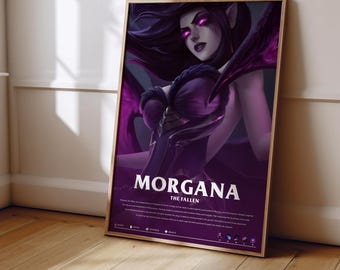 League of Legends Morgana Poster | LoL Poster Print | Gaming Poster | Gaming Decor | Video Game Poster | Gaming Gift | Video Game Print
