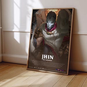League of Legends Jhin Poster | LoL Poster Print | Gaming Poster | Gaming Decor | Video Game Poster | Gaming Gift | Video Game Print