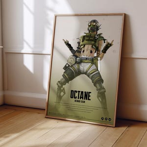 Apex Legends Octane Poster | Apex Legends Print | Gaming Poster | Gaming Decor | Video Game Poster | Gaming Gift | Video Game Print