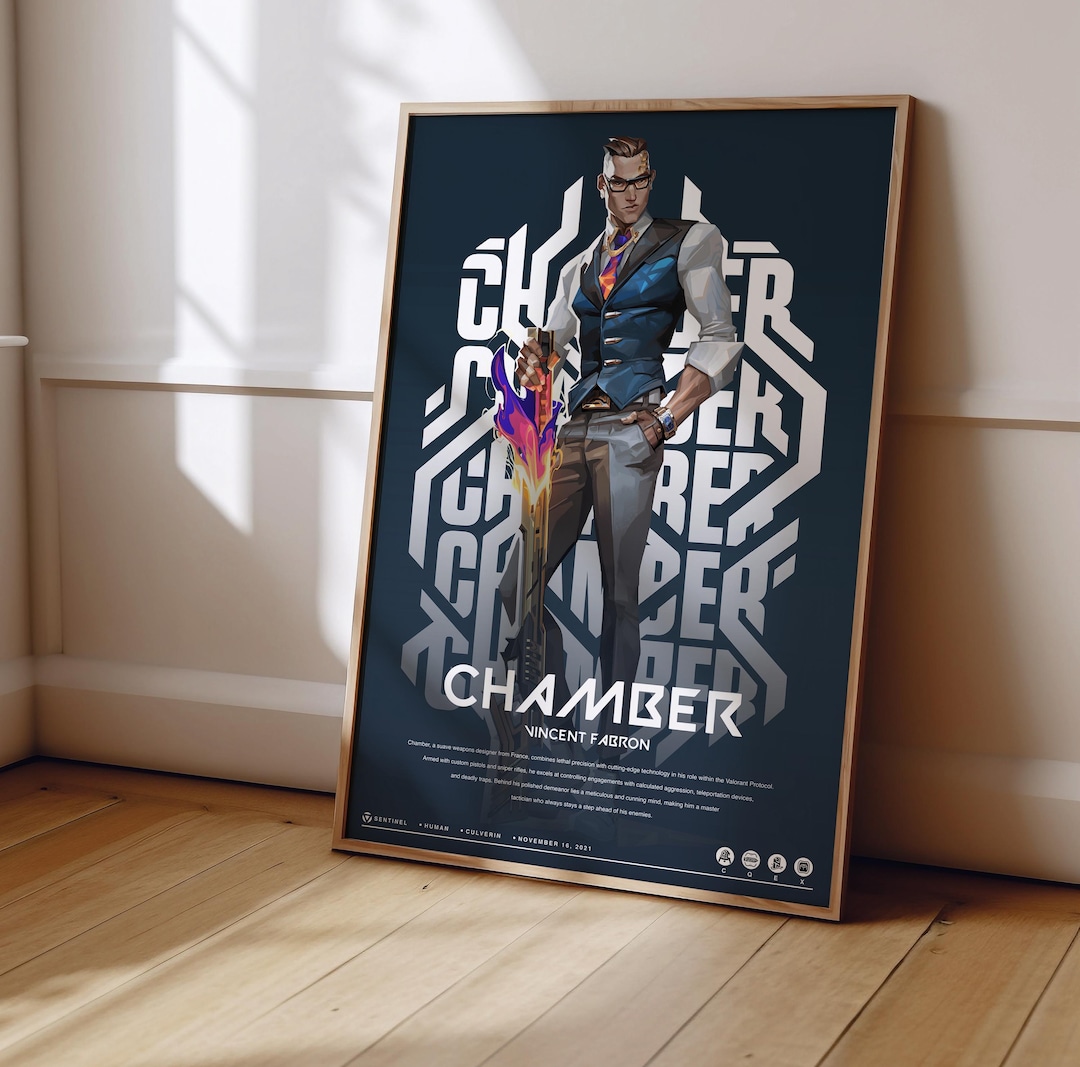 Valorant Chamber Poster | Valorant Poster Print | Gaming Poster ...