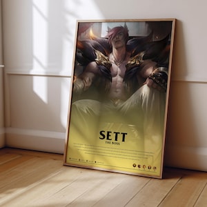 League of Legends Sett Poster | LoL Poster Print | Gaming Poster | Gaming Decor | Video Game Poster | Gaming Gift | Video Game Print