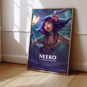 League of Legends Neeko Poster | LoL Poster Print | Gaming Poster | Gaming Decor | Video Game Poster | Gaming Gift | Video Game Print