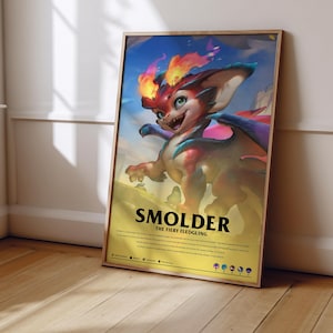 League of Legends Smolder Poster | LoL Poster Print | Gaming Poster | Gaming Decor | Video Game Poster | Gaming Gift | Video Game Print