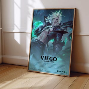 League of Legends Viego Poster | LoL Poster Print | Gaming Poster | Gaming Decor | Video Game Poster | Gaming Gift | Video Game Print