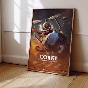 League of Legends Corki Poster | LoL Poster Print | Gaming Poster | Gaming Decor | Video Game Poster | Gaming Gift | Video Game Print