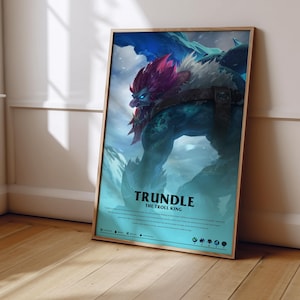 League of Legends Trundle Poster | LoL Poster Print | Gaming Poster | Gaming Decor | Video Game Poster | Gaming Gift | Video Game Print