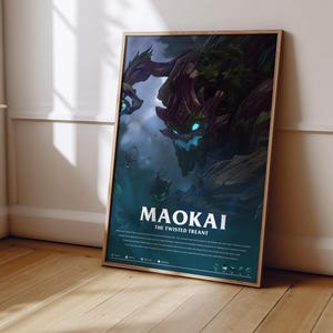 League of Legends Maokai Poster | LoL Poster Print | Gaming Poster | Gaming Decor | Video Game Poster | Gaming Gift | Video Game Print