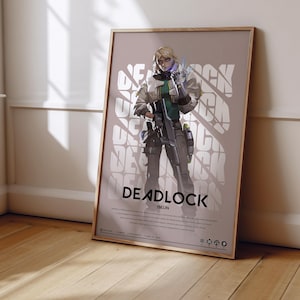Valorant Deadlock Poster | Valorant Poster Print | Gaming Poster | Gaming Decor | Video Game Poster | Gaming Gift | Video Game Print
