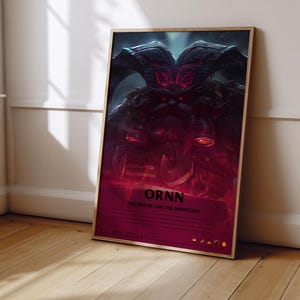 League of Legends Ornn Poster | LoL Poster Print | Gaming Poster | Gaming Decor | Video Game Poster | Gaming Gift | Video Game Print