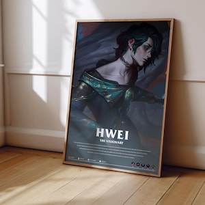 League of Legends Hwei Poster | LoL Poster Print | Gaming Poster | Gaming Decor | Video Game Poster | Gaming Gift | Video Game Print
