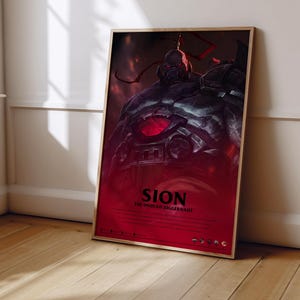 League of Legends Sion Poster | LoL Poster Print | Gaming Poster | Gaming Decor | Video Game Poster | Gaming Gift | Video Game Print