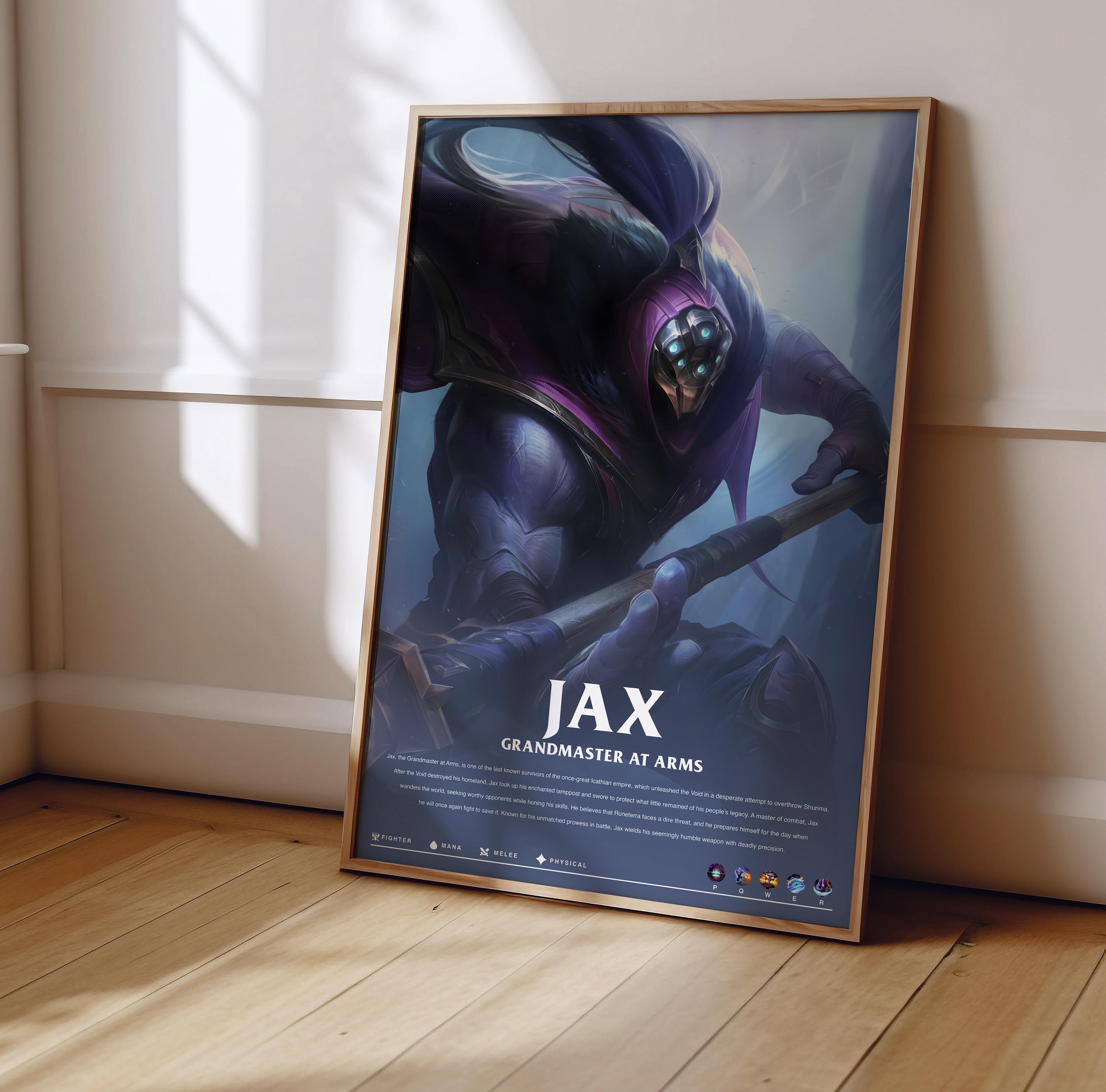 League of Legends Jax Poster | LoL Poster Print | Gaming Poster | Gaming Decor | Video Game Poster | Gaming Gift | Video Game Print