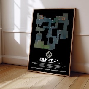 Counter Strike Dust 2 Poster | Counter Strike Print | Gaming Poster | Gaming Decor | Video Game Poster | Gaming Gift | Video Game Print