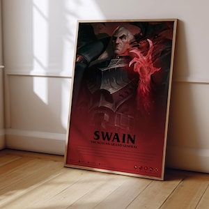 League of Legends Swain Poster | LoL Poster Print | Gaming Poster | Gaming Decor | Video Game Poster | Gaming Gift | Video Game Print