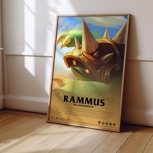 League of Legends Rammus Poster | LoL Poster Print | Gaming Poster | Gaming Decor | Video Game Poster | Gaming Gift | Video Game Print
