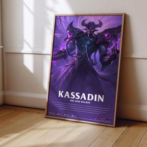 League of Legends Kassadin Poster | LoL Poster Print | Gaming Poster | Gaming Decor | Video Game Poster | Gaming Gift | Video Game Print