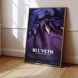 League of Legends Bel Veth Poster | LoL Poster Print | Gaming Poster | Gaming Decor | Video Game Poster | Gaming Gift | Video Game Print