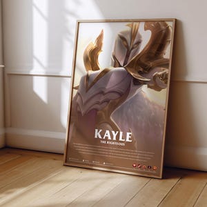 League of Legends Kayle Poster | LoL Poster Print | Gaming Poster | Gaming Decor | Video Game Poster | Gaming Gift | Video Game Print
