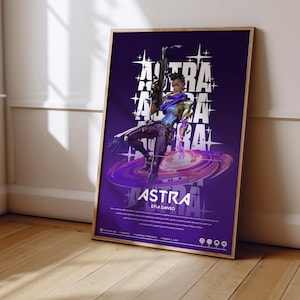 Valorant Astra Poster | Valorant Poster Print | Gaming Poster | Gaming Decor | Video Game Poster | Gaming Gift | Video Game Print