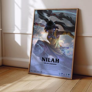 League of Legends Nilah Poster | LoL Poster Print | Gaming Poster | Gaming Decor | Video Game Poster | Gaming Gift | Video Game Print
