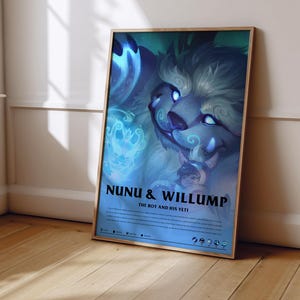League of Legends Nunu & Willump Poster | LoL Poster Print | Gaming Poster | Gaming Decor | Video Game Poster | Gaming Gift | Video Game