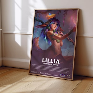 League of Legends Lillia Poster | LoL Poster Print | Gaming Poster | Gaming Decor | Video Game Poster | Gaming Gift | Video Game Print